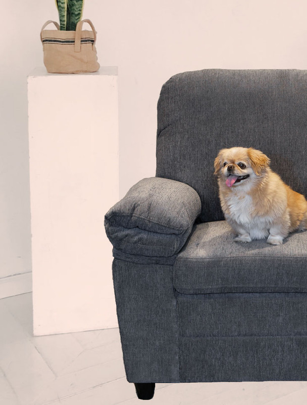 London Luxury Chenille Chair Left Side Shot by American Home Line